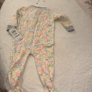 Family Pajamas Baby Snug Fit Floral Fruits Footed Pajamas,